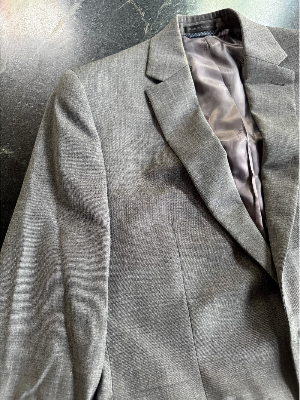 Lauren Ralph Lauren Grey 100% Wool Blazer Sport Coat Suit Jacket Men's 40L